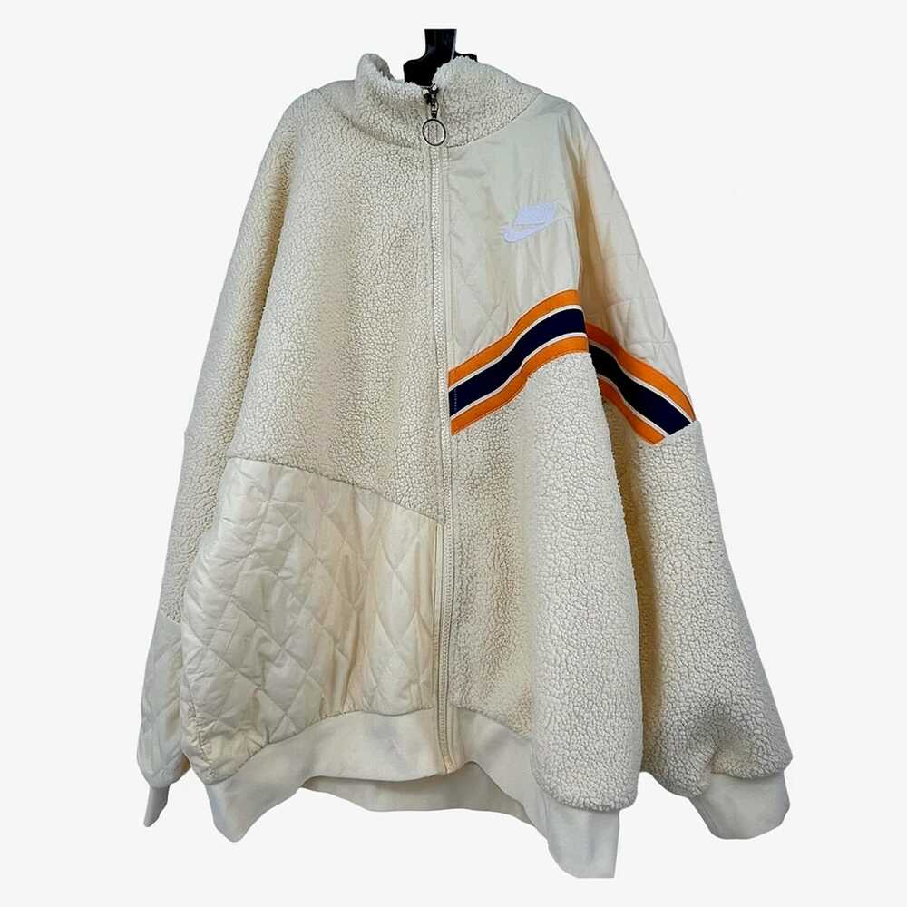 Nike Pale Yellow Teddy Jacket | Women’s M Polyester Full Zip